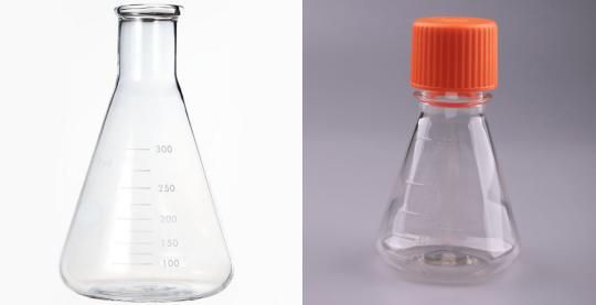 Glass vs. Plastic Conical Flasks